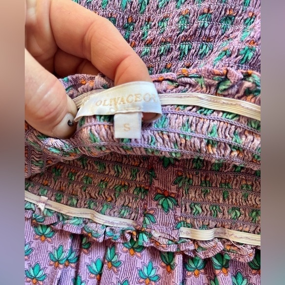 OLIVACEOUS STRAPLESS PURPLE FLORAL JUMPER | SIZE SMALL - Picture 4 of 6